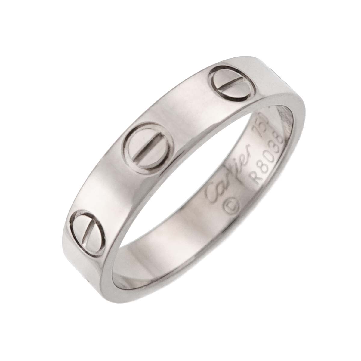 Mini Love Ring 18K WG White Gold 750 size46 3.75(US)