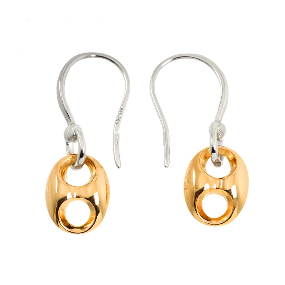 Earrings Pierced 18K Pink White Gold 750