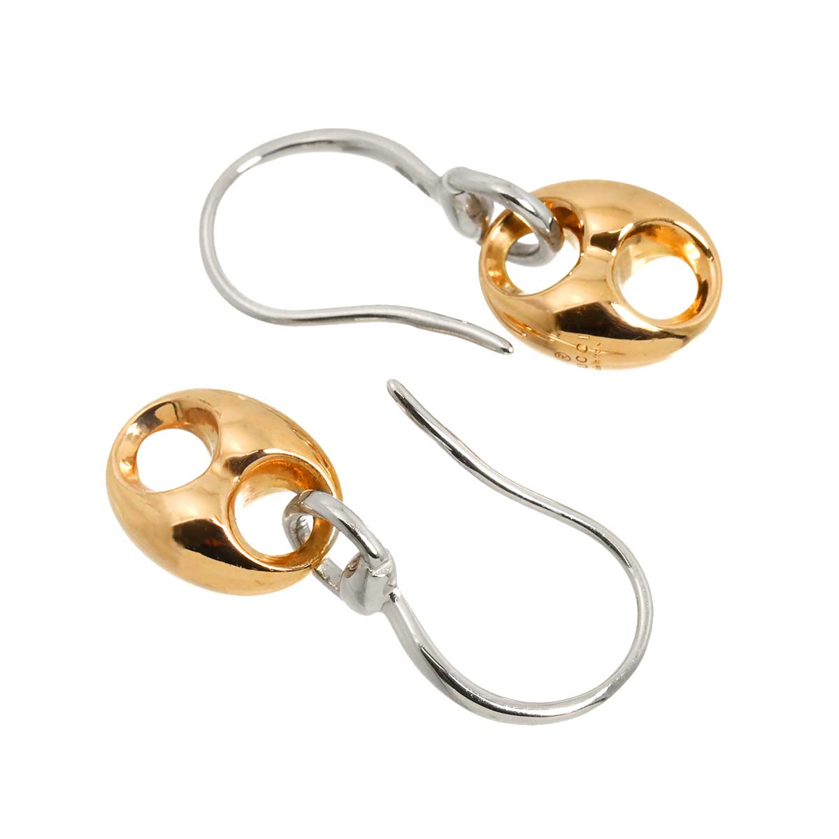 Earrings Pierced 18K Pink White Gold 750
