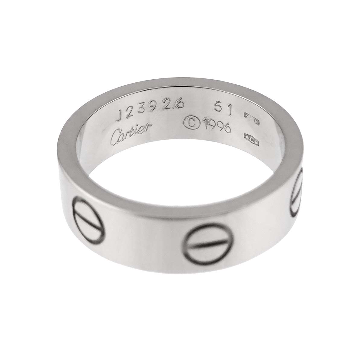 Love Ring 18K White Gold 750 size51 5.25-5.5(US)