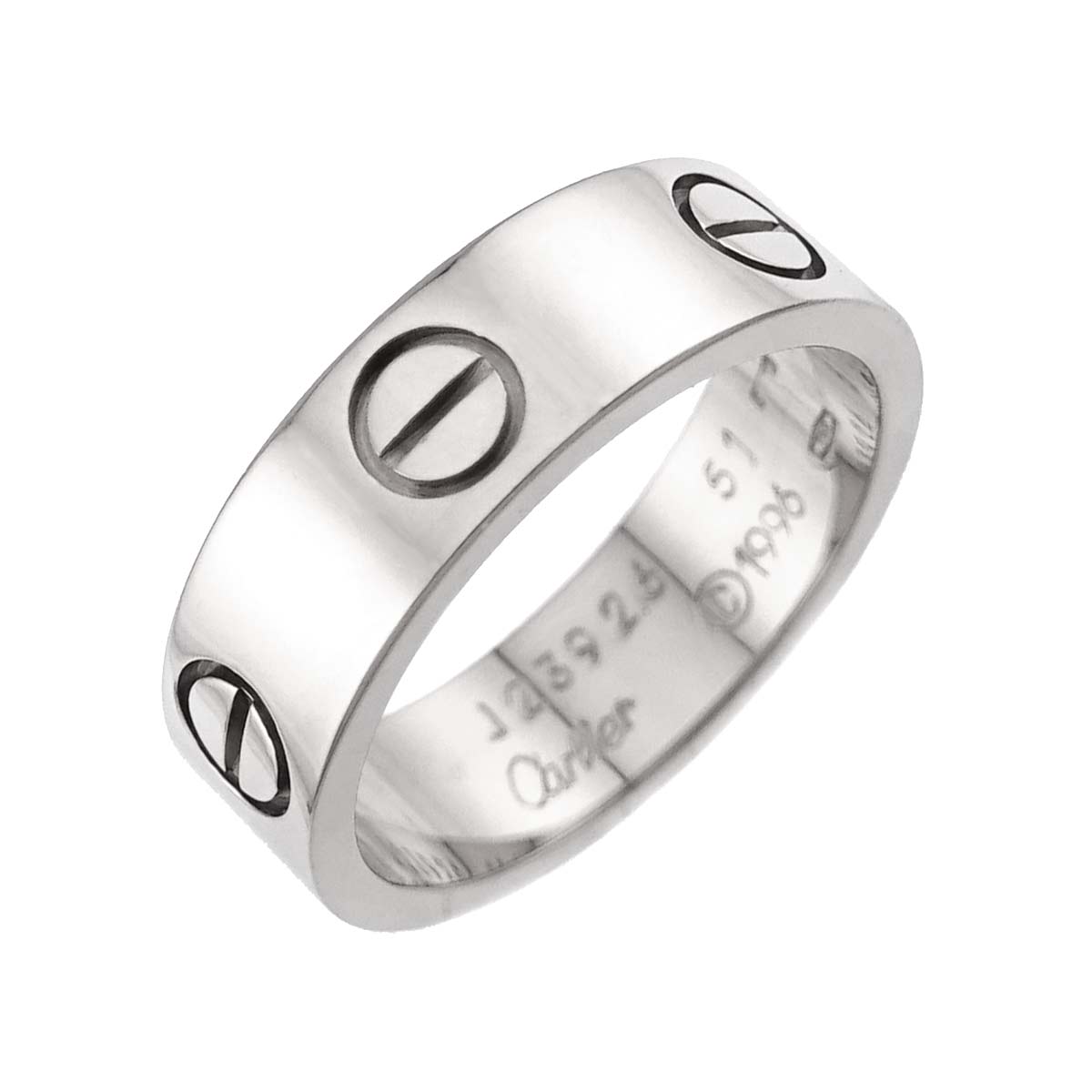 Love Ring 18K White Gold 750 size51 5.25-5.5(US)