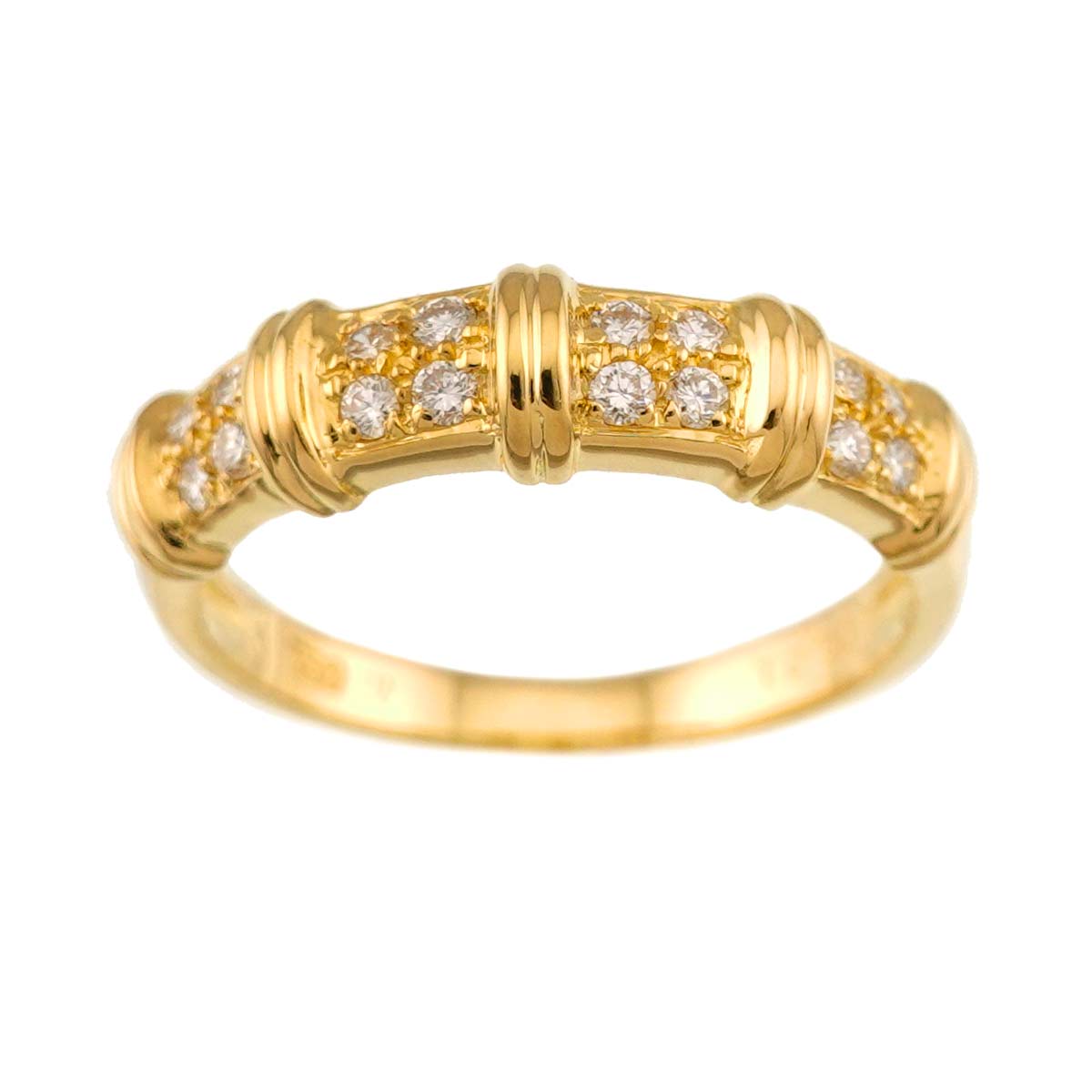 Diamond 0.21ct Ring 18K Yellow Gold 750 size6(US)