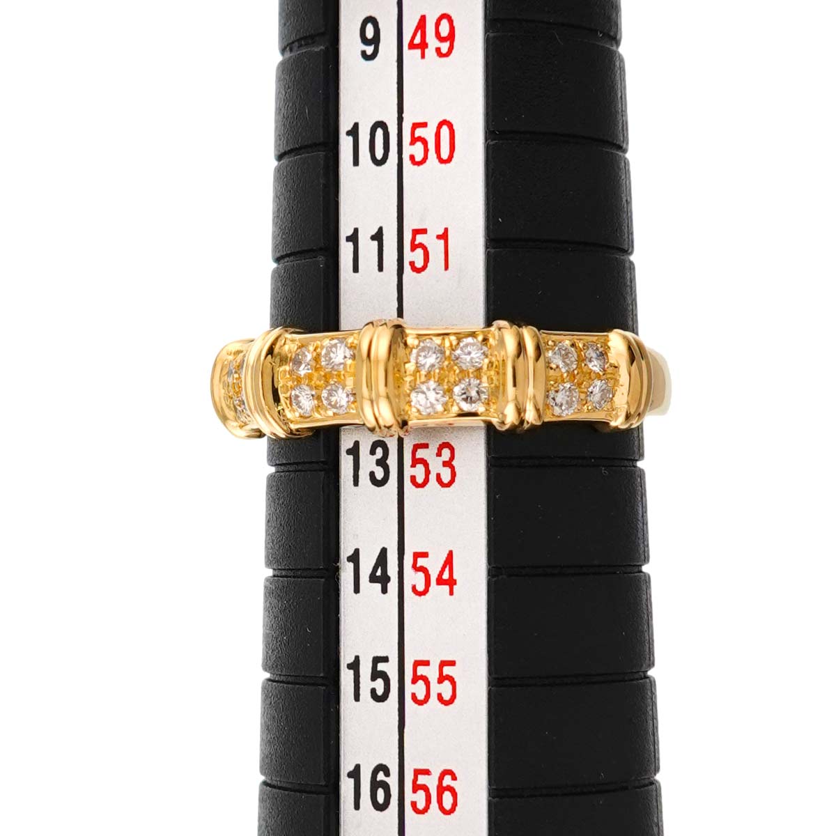 Diamond 0.21ct Ring 18K Yellow Gold 750 size6(US)