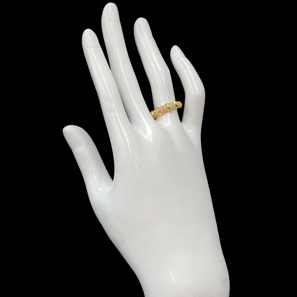 Diamond 0.21ct Ring 18K Yellow Gold 750 size6(US)