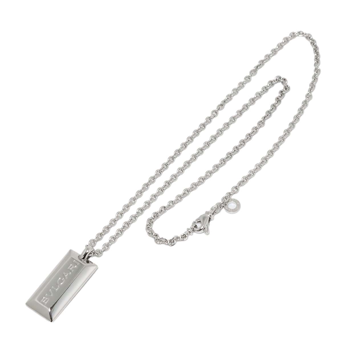 Ingot Necklace 18K White Gold 750