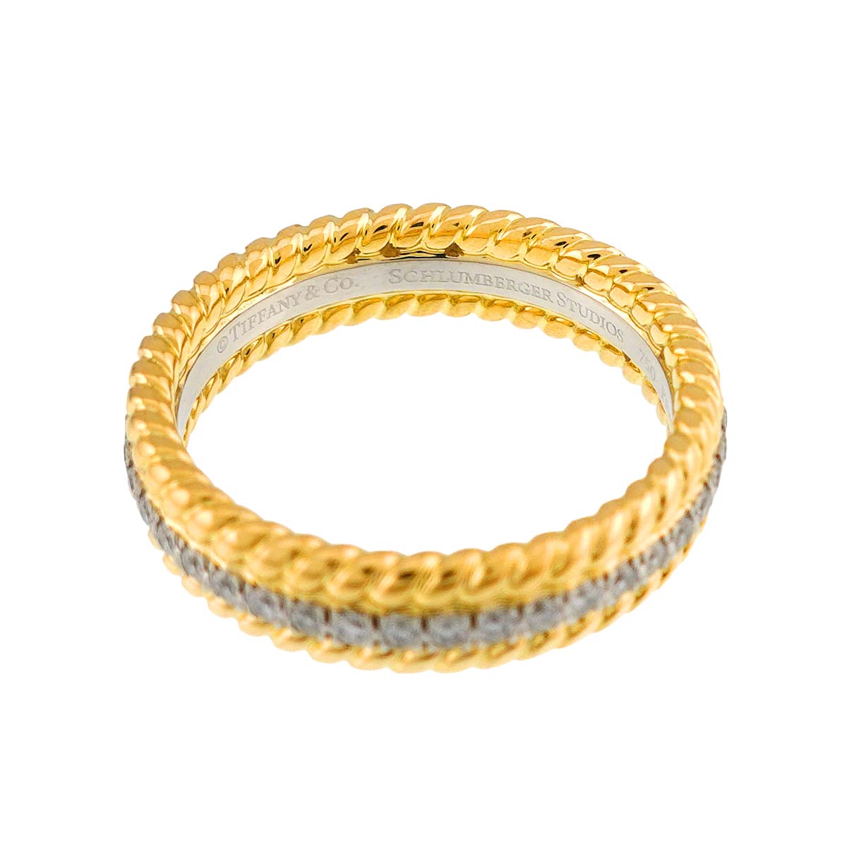 Jean Schlumberger Diamond Ring 18K YG 750 Pt size4.75-5(US)
