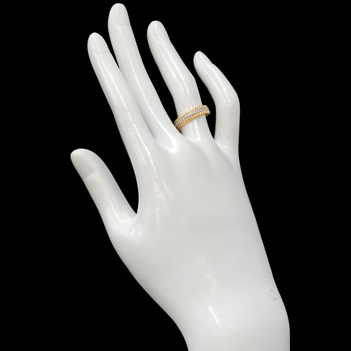 Jean Schlumberger Diamond Ring 18K YG 750 Pt size4.75-5(US)