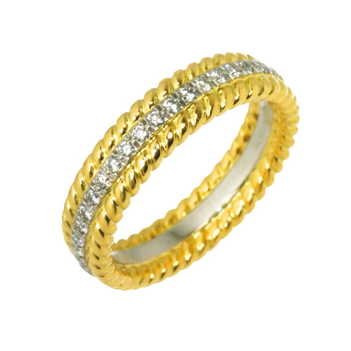 Jean Schlumberger Diamond Ring 18K YG 750 Pt size4.75-5(US)
