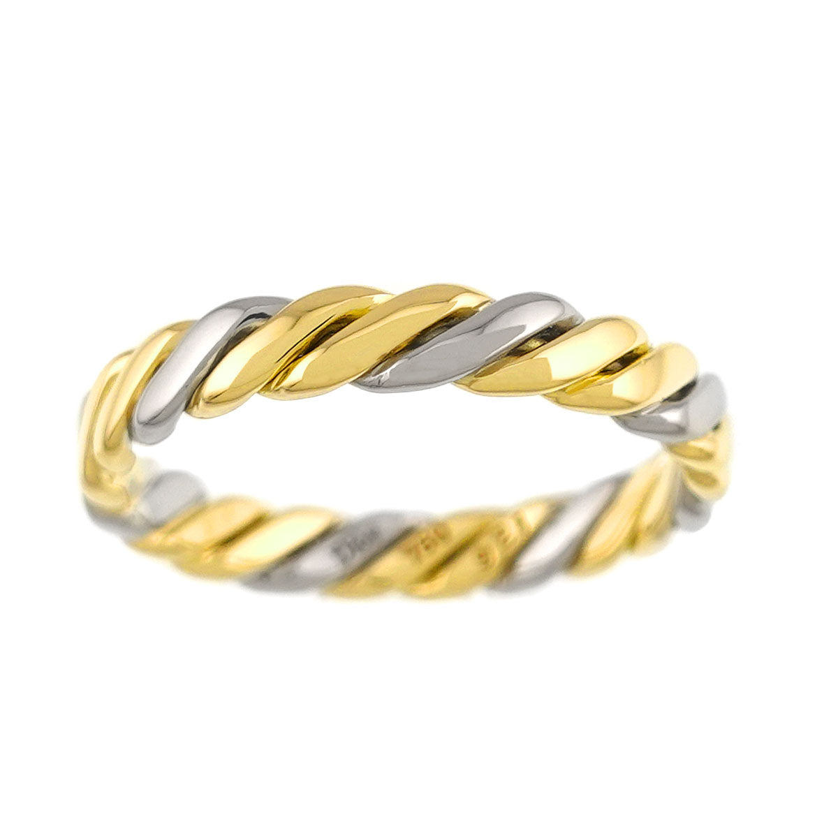 Ring 18K YG WG 750 size7.25(US)