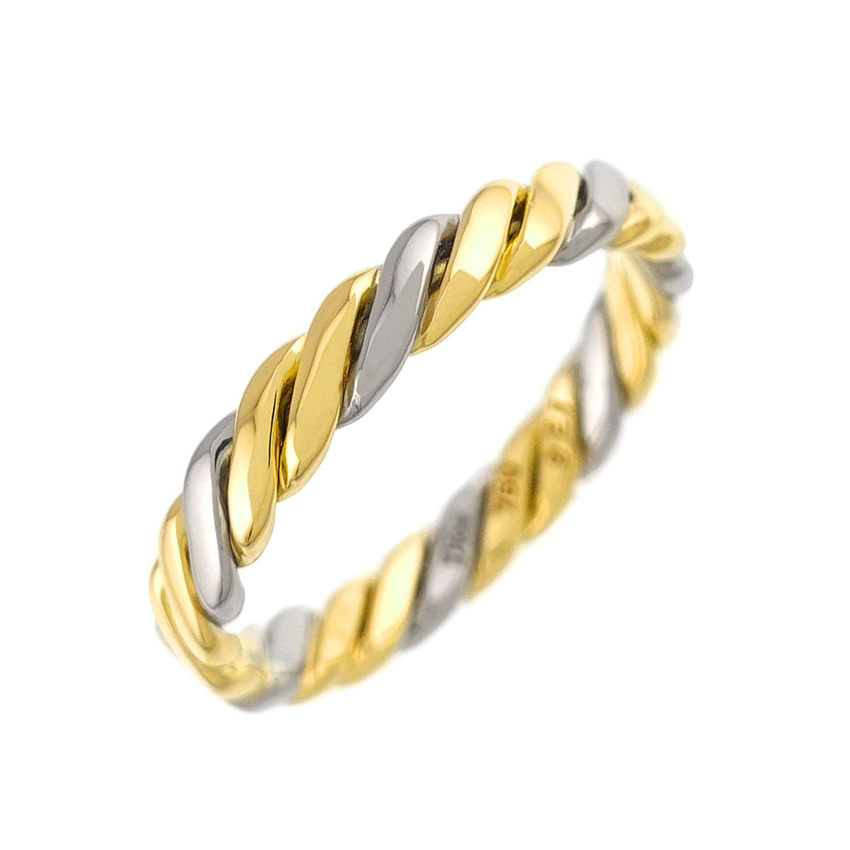 Ring 18K YG WG 750 size7.25(US)
