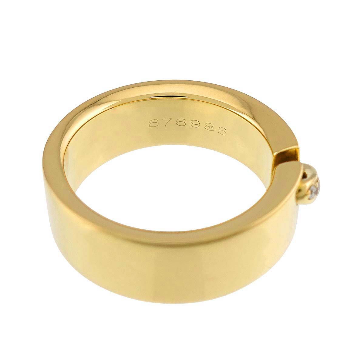 Liens Diamond Ring 18K Yellow Gold 750 size5-5.25(US)