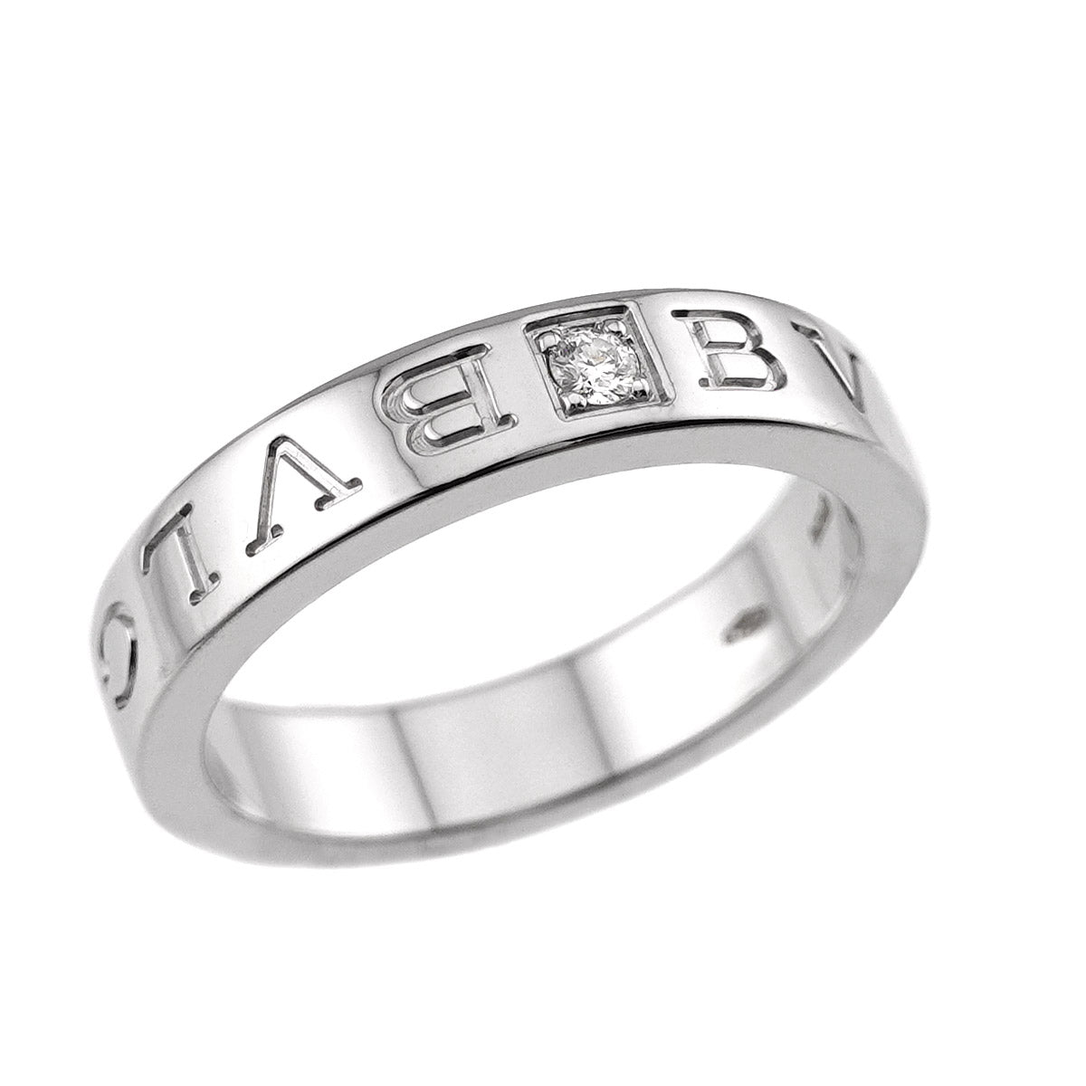 B-ZERO1 Diamond 1P Ring 18K WG 750 size6.5-6.75(US)