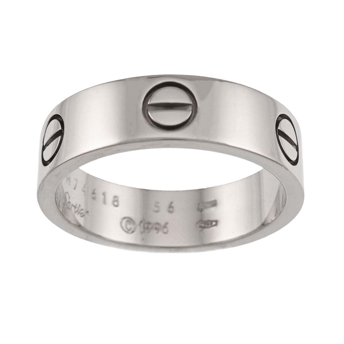 Love Ring 18K White Gold 750 size56 7.25-7.5(US)