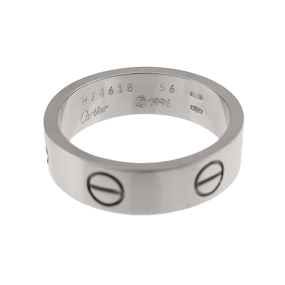 Love Ring 18K White Gold 750 size56 7.25-7.5(US)