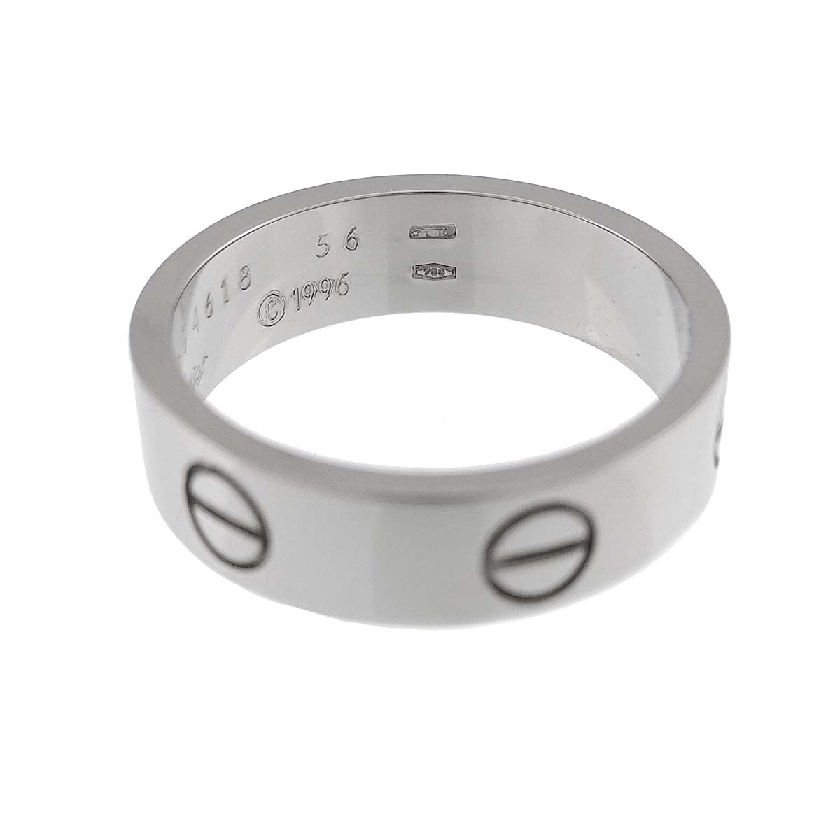 Love Ring 18K White Gold 750 size56 7.25-7.5(US)