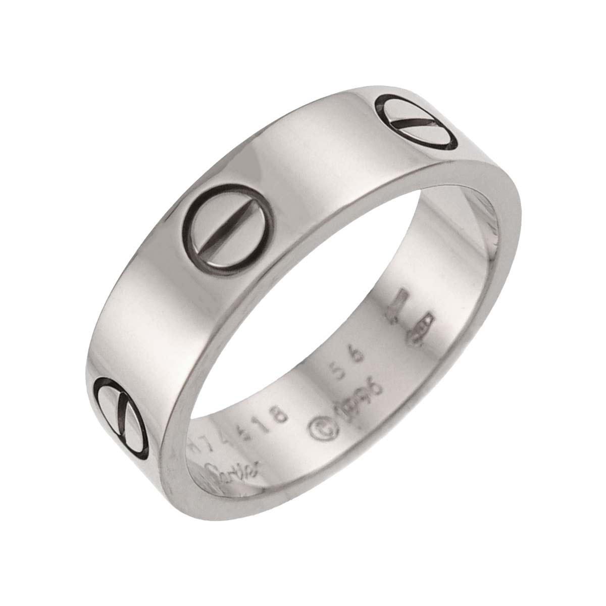 Love Ring 18K White Gold 750 size56 7.25-7.5(US)