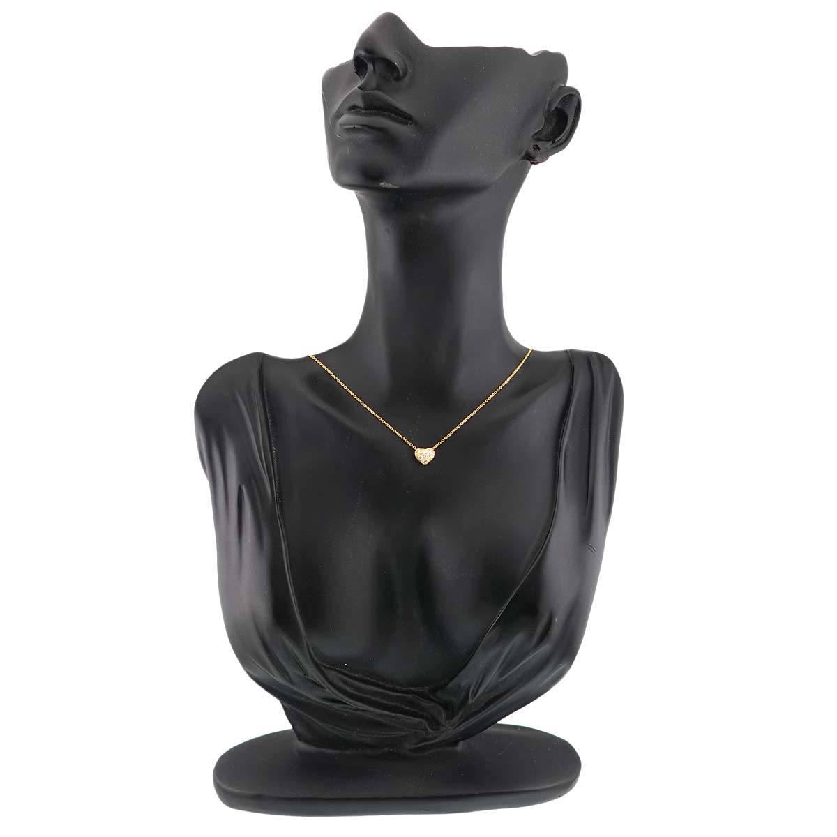 Pave Heart Diamond Necklace 18K Yellow Gold 750
