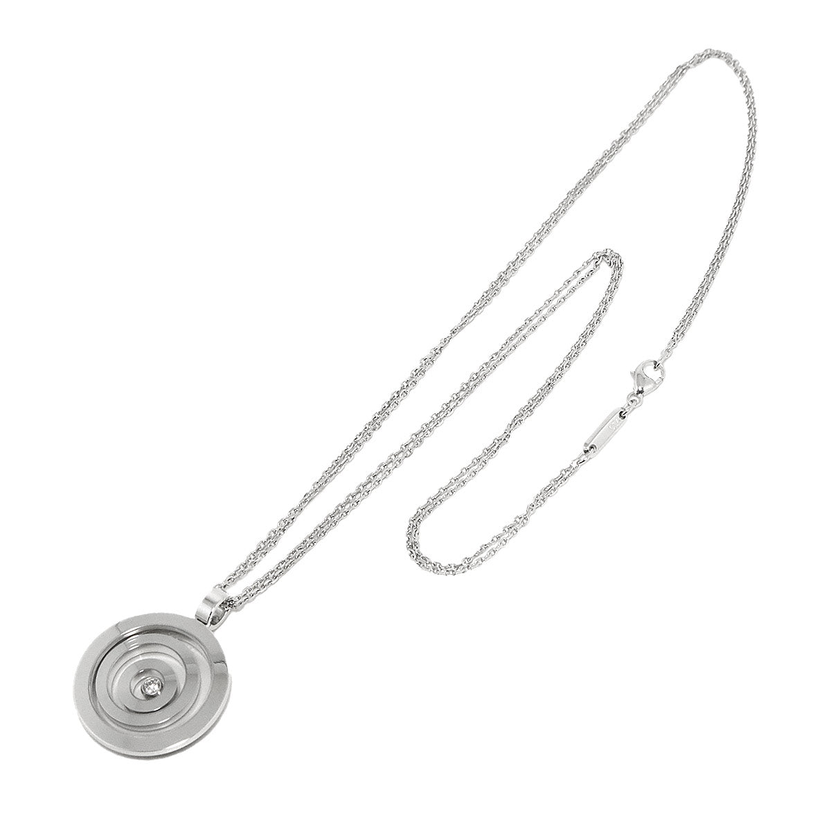 Happy Spirit Diamond Necklace 18K White Gold 750