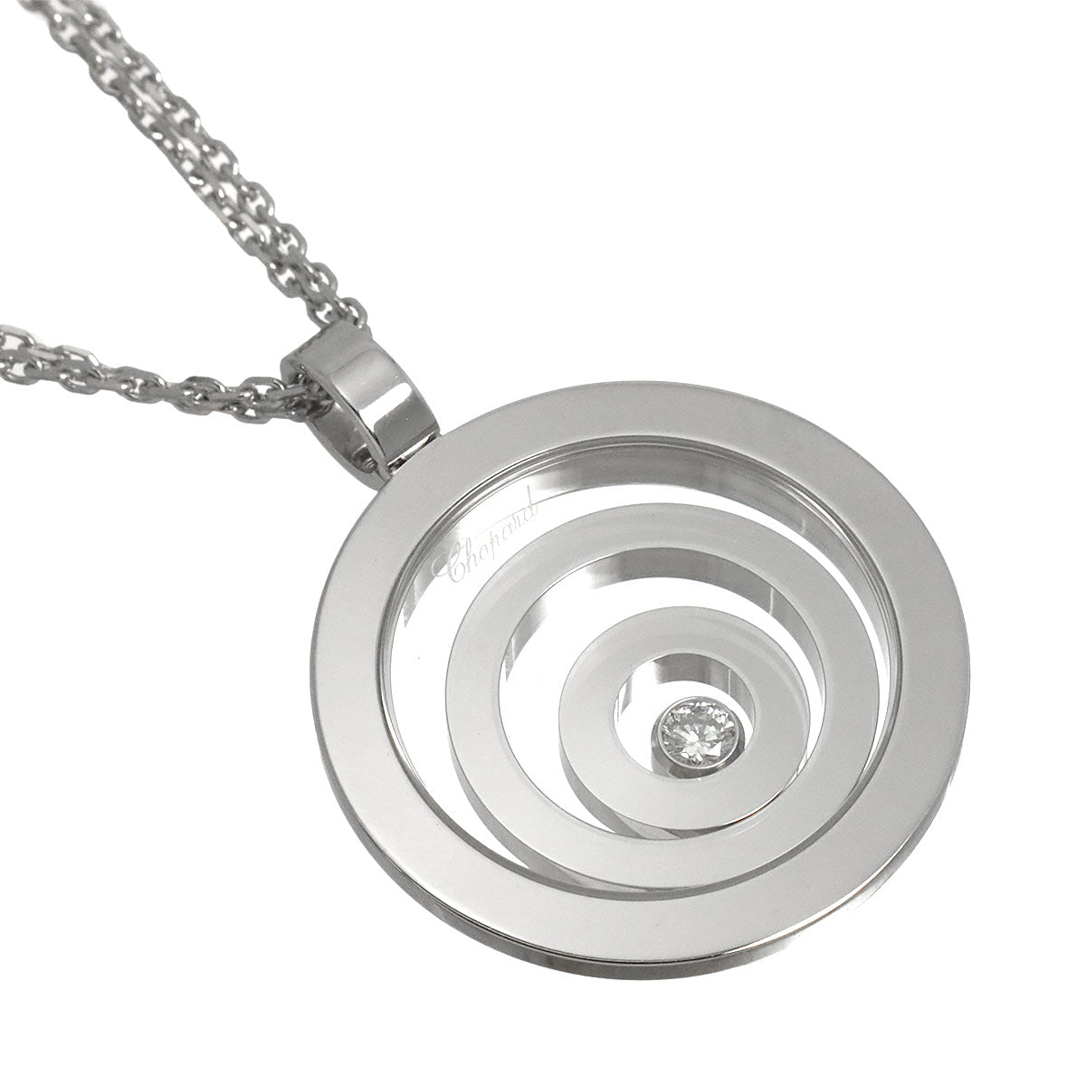 Happy Spirit Diamond Necklace 18K White Gold 750