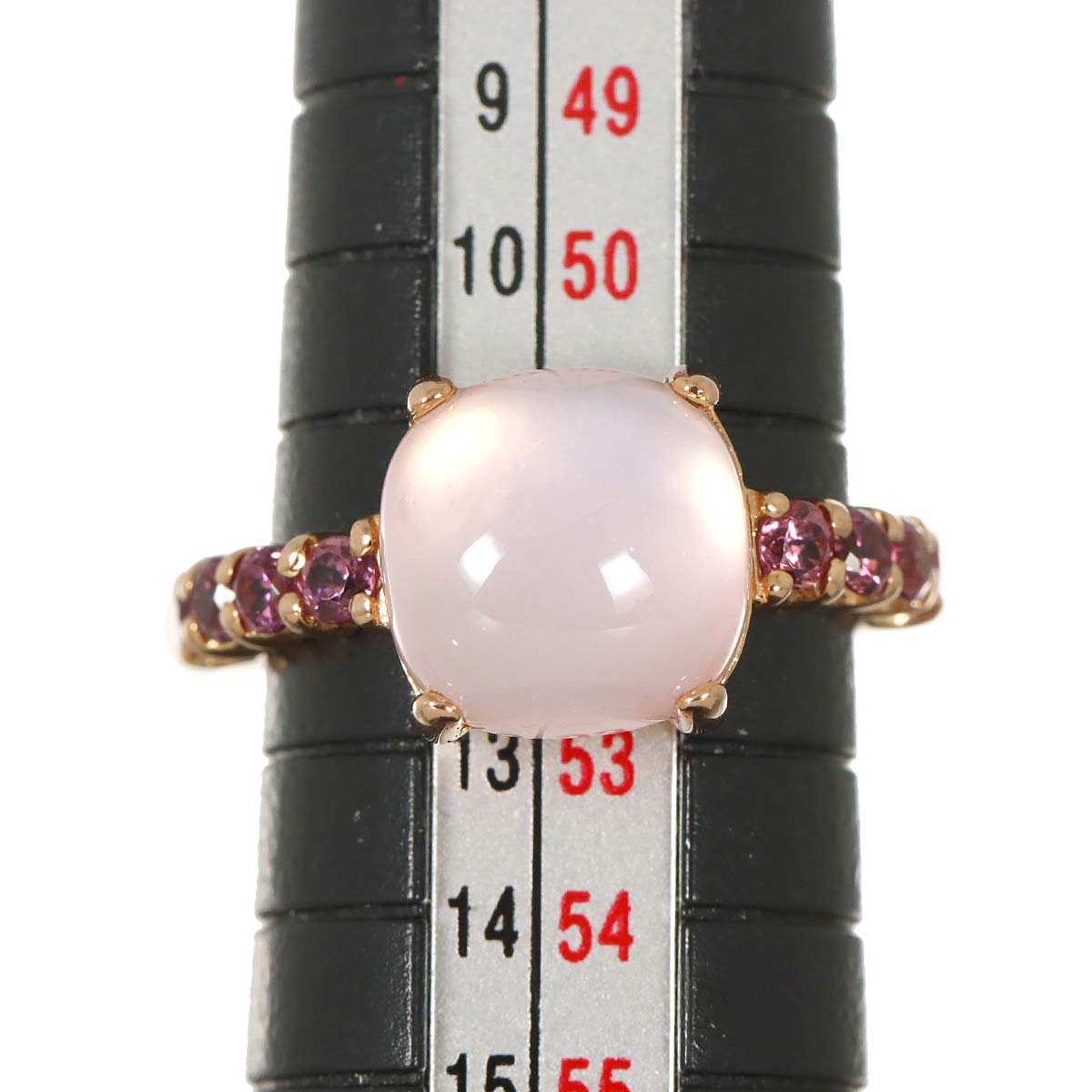 Amethyst Diamond 0.04ct Ring 18K PG 750 6(US)
