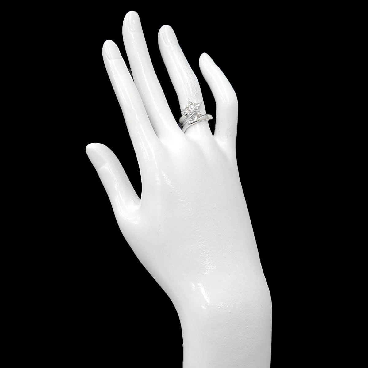 Comet Diamond Ring 18K White Gold 750 size50 5.25(US)