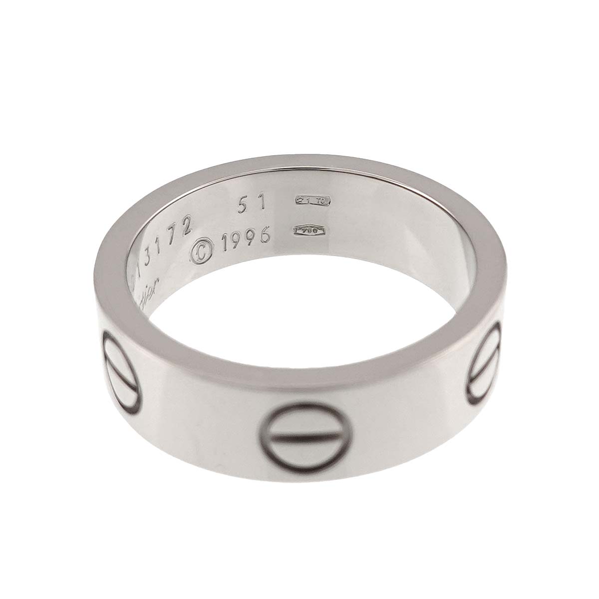 Love Ring 18K White Gold 750 size51 5.25-5.5(US)