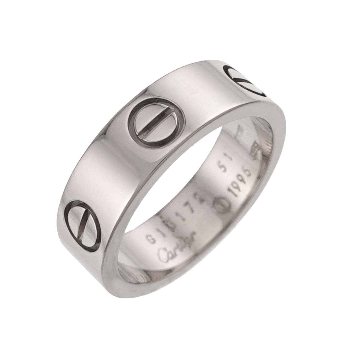 Love Ring 18K White Gold 750 size51 5.25-5.5(US)