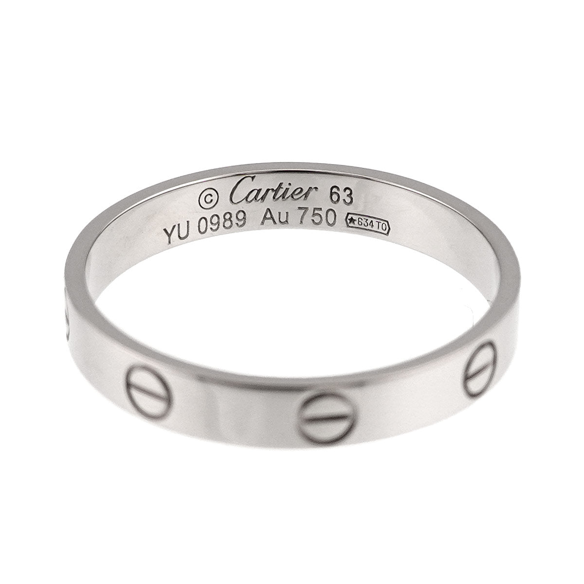 Mini Love Ring 18K White Gold 750 size63 10-10.25(US)