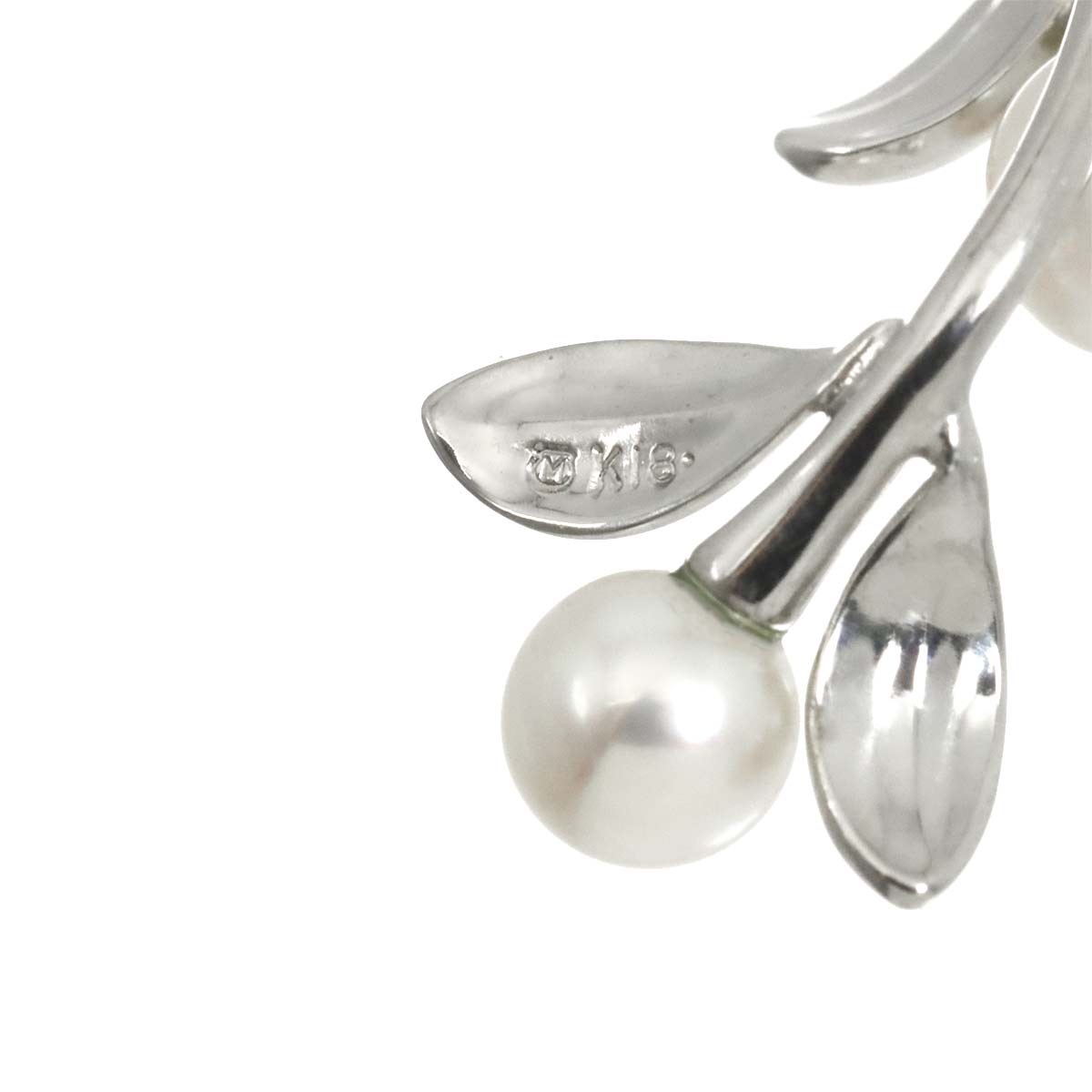 Baby Pearl 4.7-3.9mm Earrings Pierced 18K WG 750