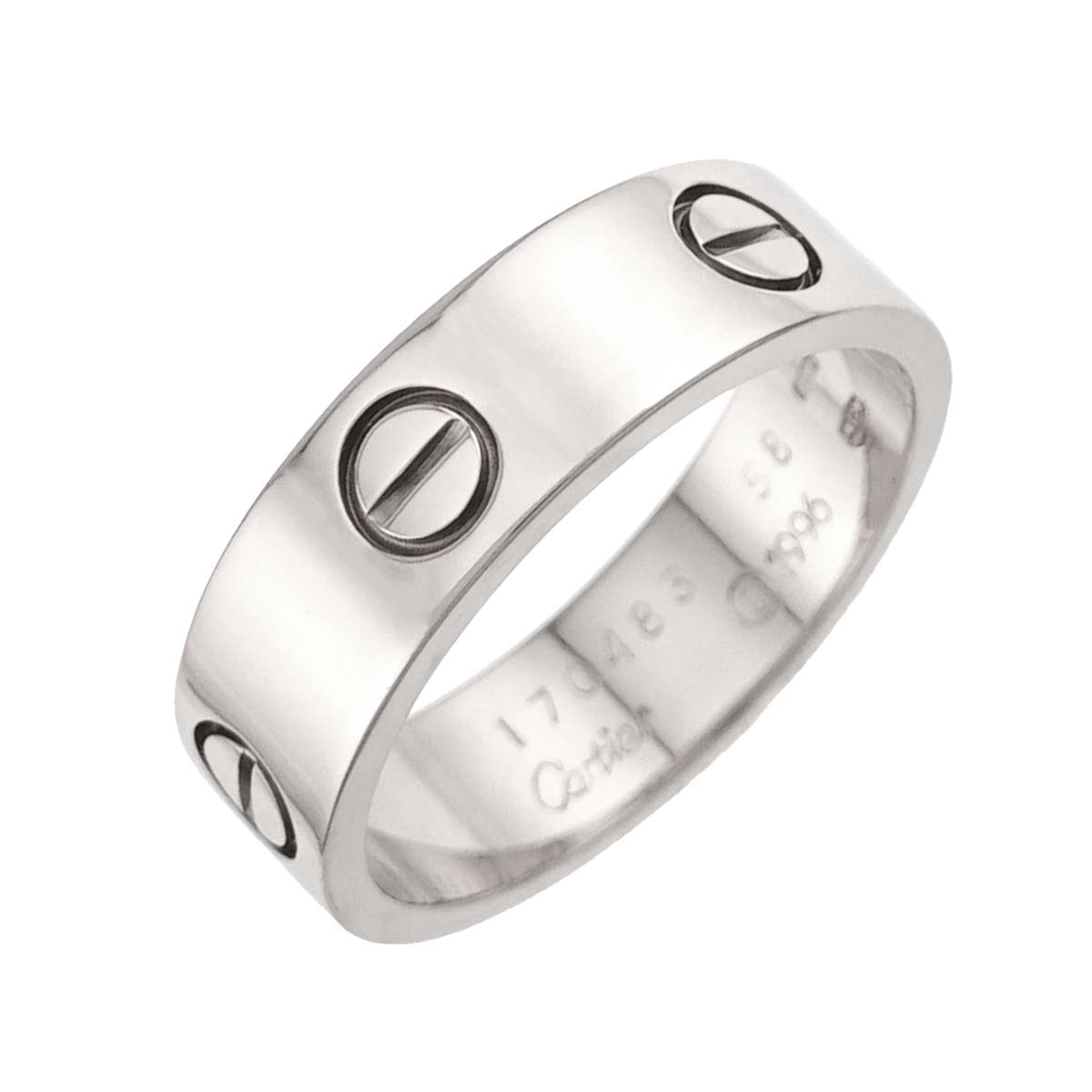 Love Ring 18K White Gold 750 size58 7.75-8(US)