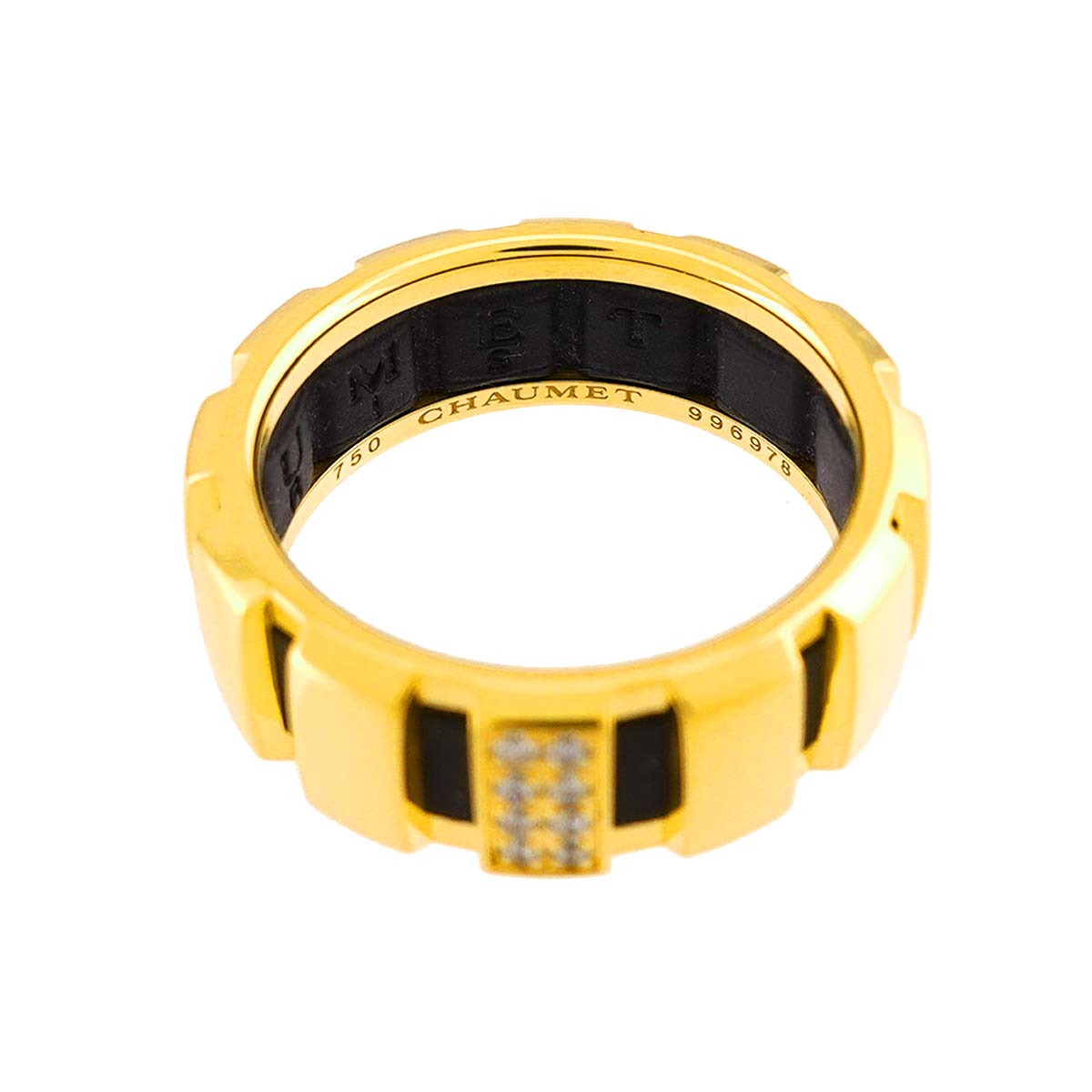 Class one Diamond Ring 18K YG Rubber Size53 6-6.25(US)