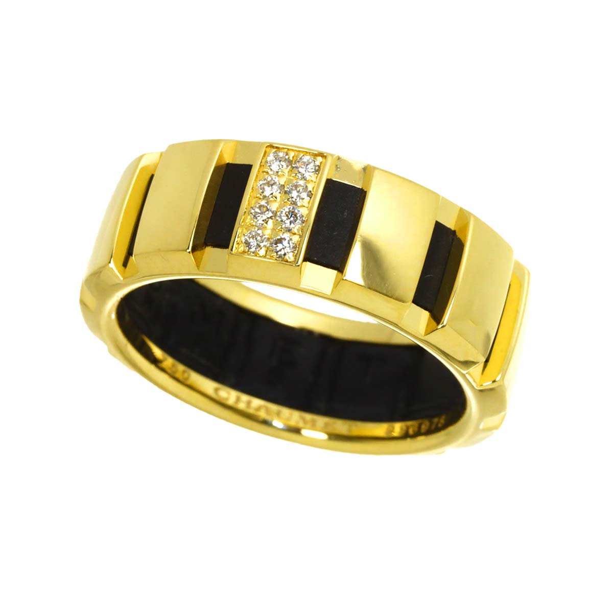 Class one Diamond Ring 18K YG Rubber Size53 6-6.25(US)