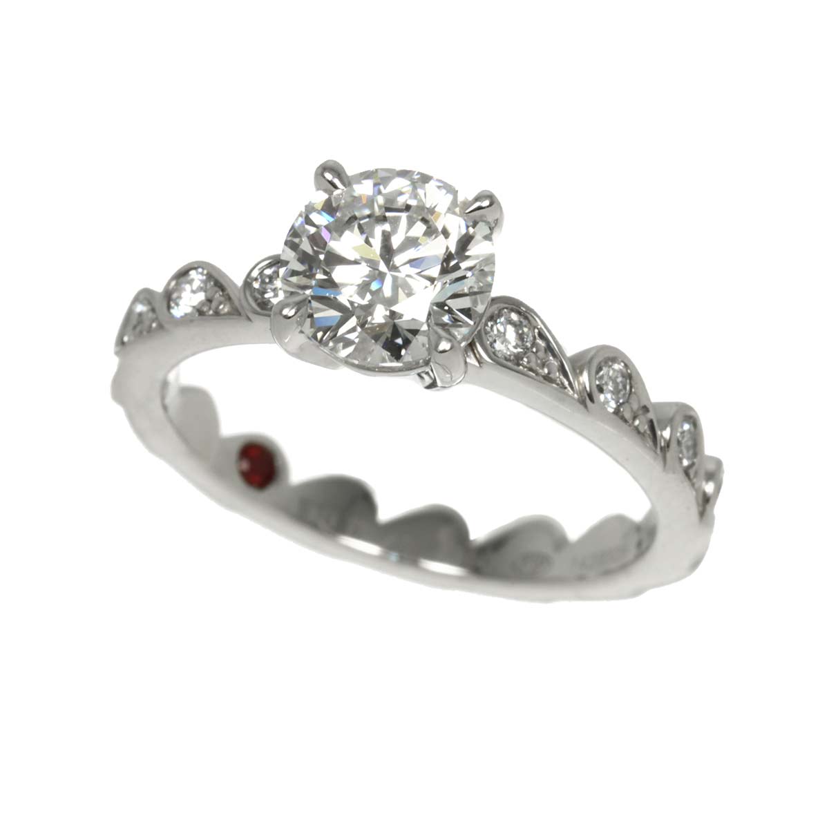Diamond 1.01ct G/VS1/3EX Ring Pt Platinum Size49 4.75-5(US)