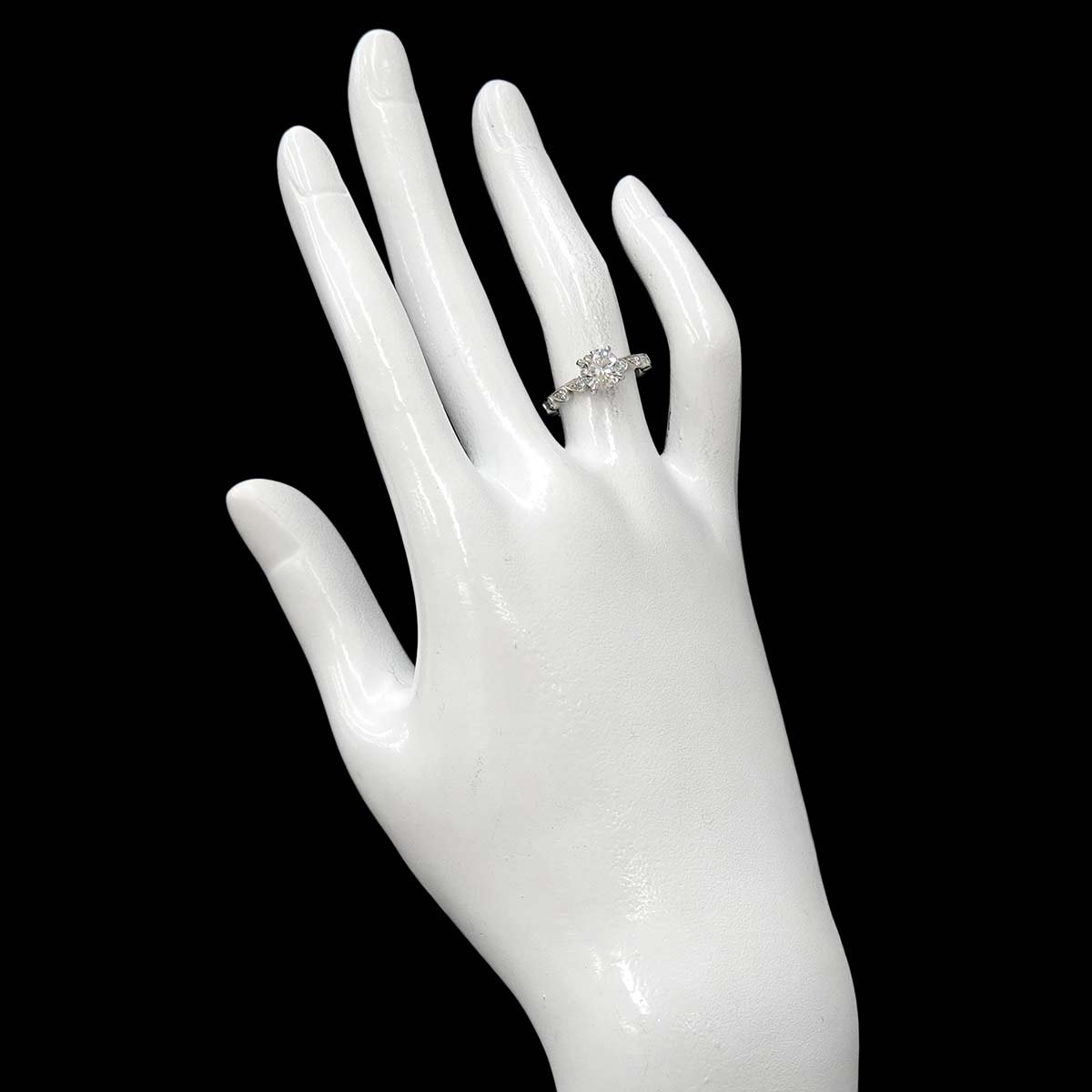 Diamond 1.01ct G/VS1/3EX Ring Pt Platinum Size49 4.75-5(US)