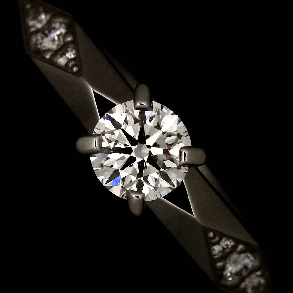 Facet Diamond 0.31ct E/VVS1/3EX Ring Platinum Size48 4.5(US)