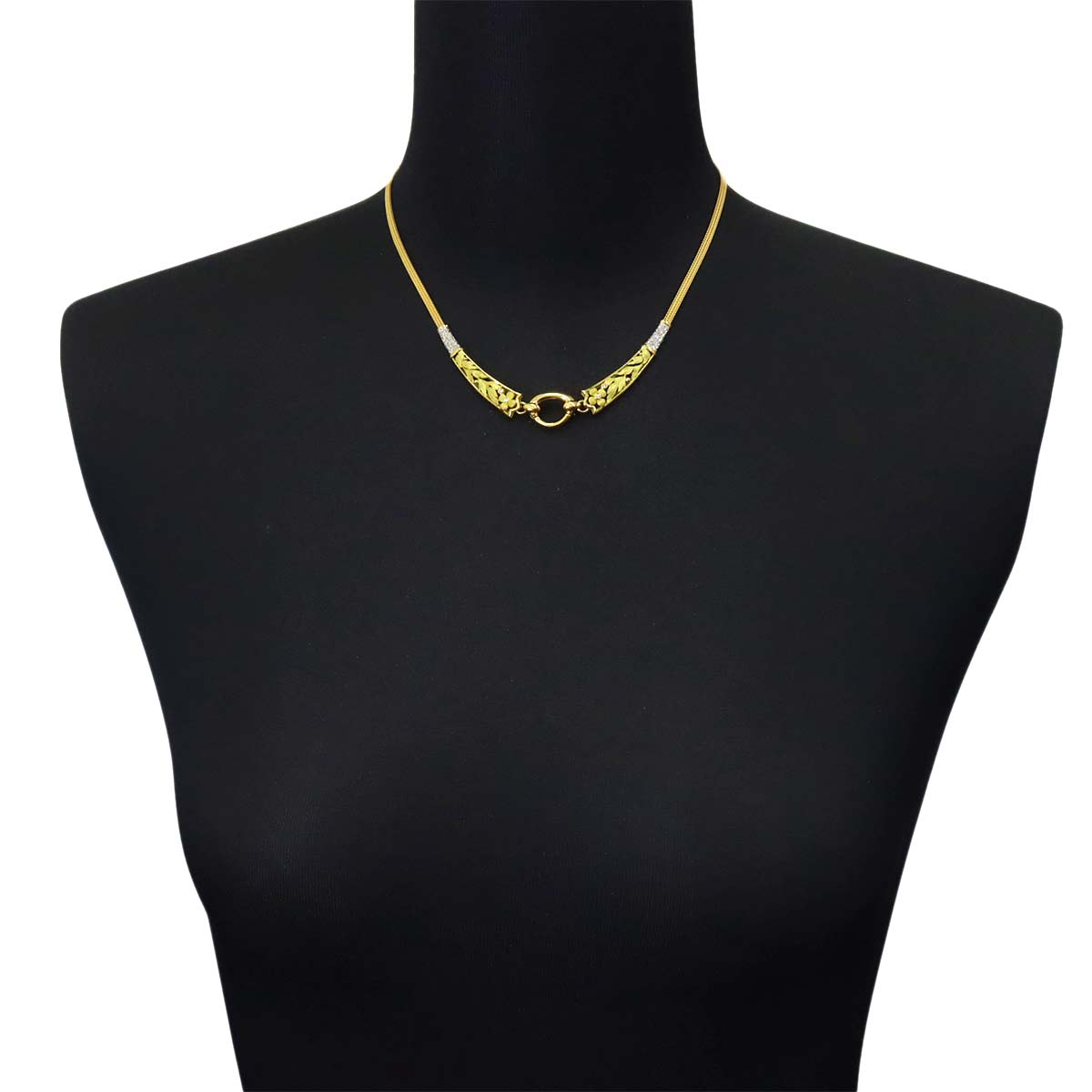 As Time Diamond Necklace Pt 18K YG 750