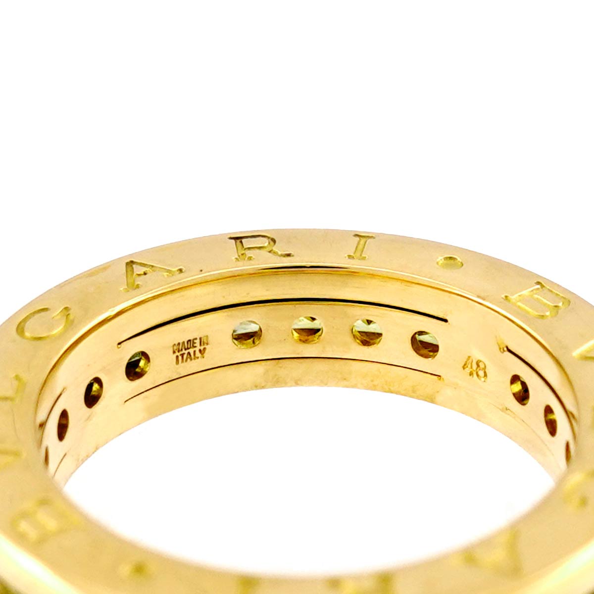 B-ZERO1 1 Band Peridot Ring 18K YG 750 Size48 4.5(US)