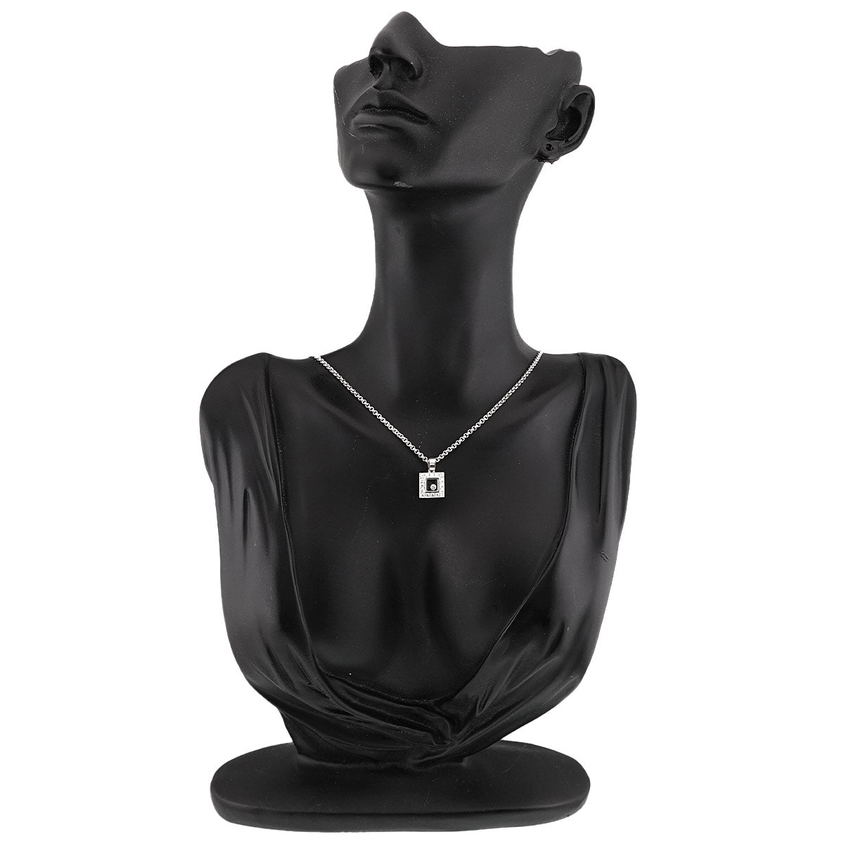 Happy Diamond Square Necklace 18K White Gold 750