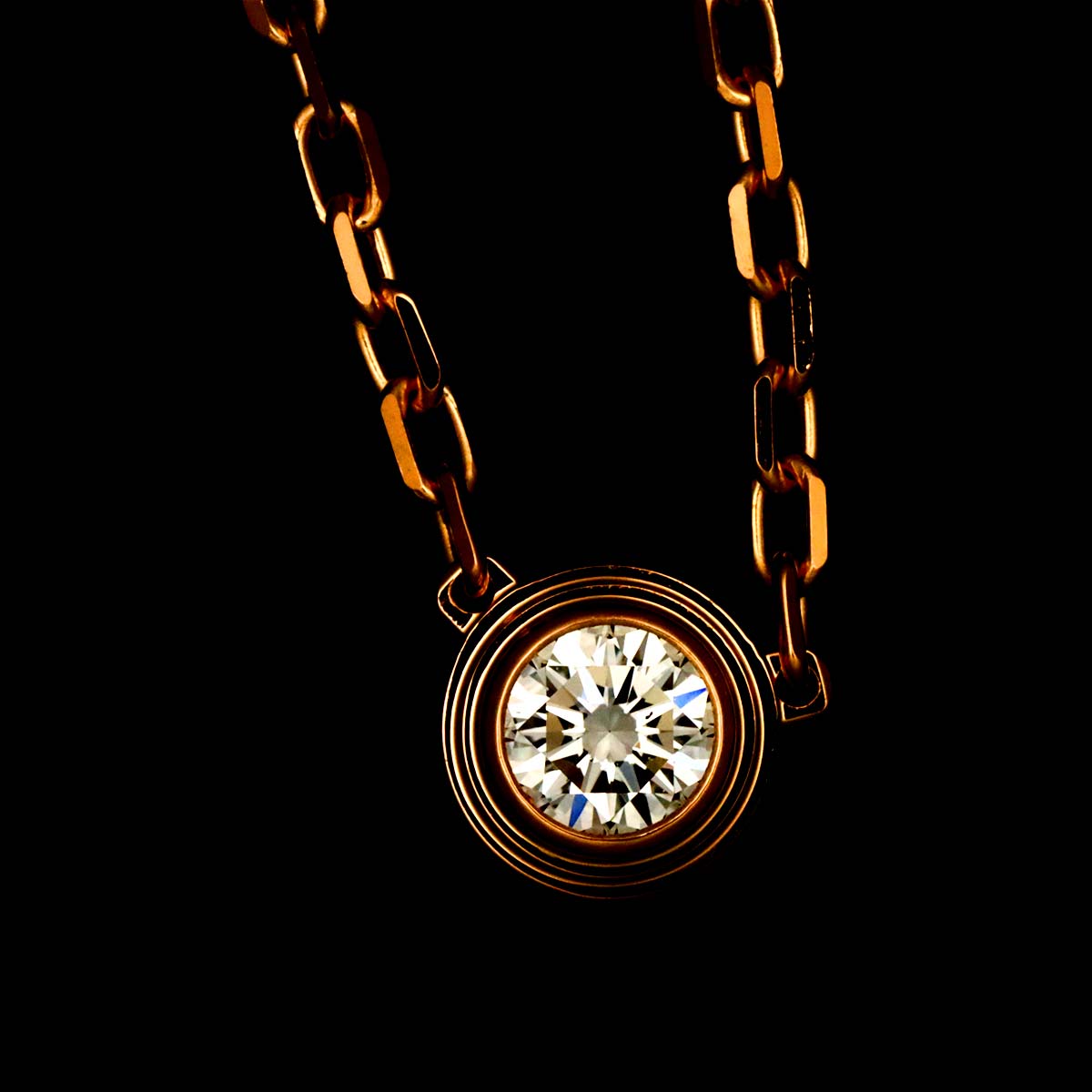 d Amour Diamond Necklace SM 18K Pink Gold 750