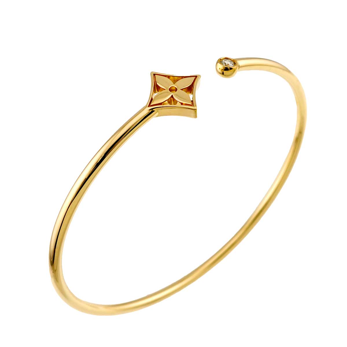 Burasure Twist Blossom Diamond Bracelet 18K YG 750