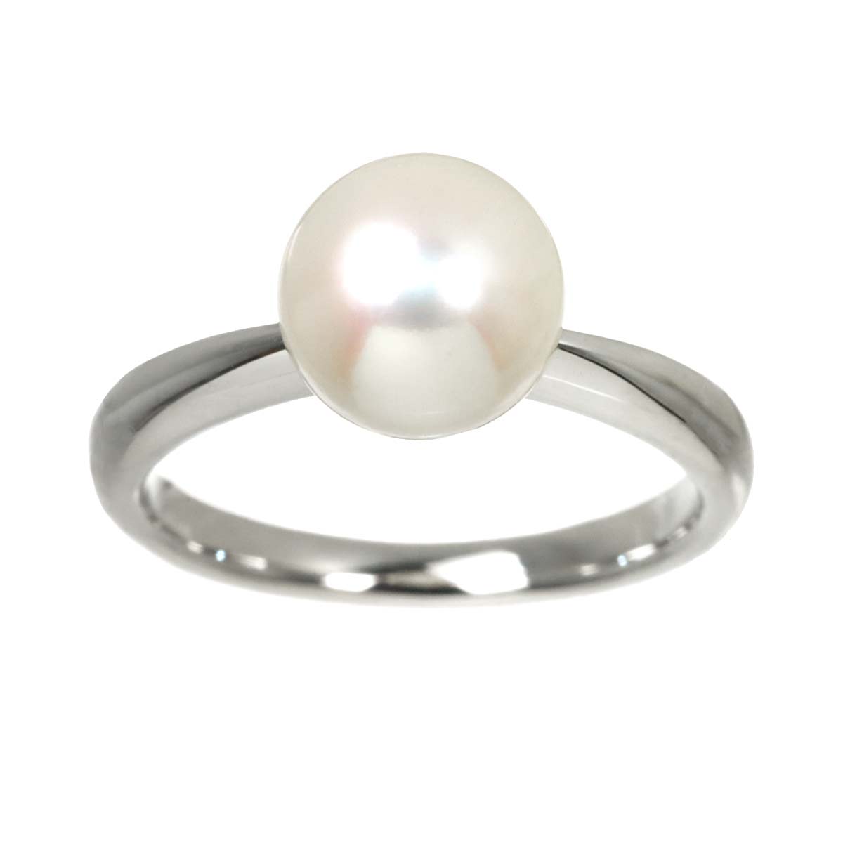 Akoya Pearl 8.4mm Ring 18K WG 750 5.5-5.75(US)