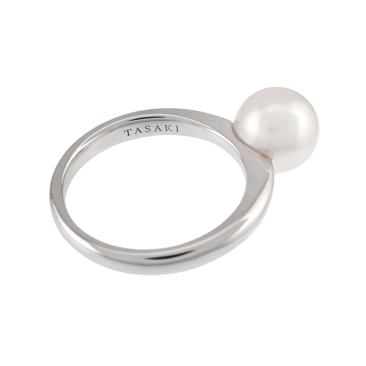 Akoya Pearl 8.4mm Ring 18K WG 750 5.5-5.75(US)