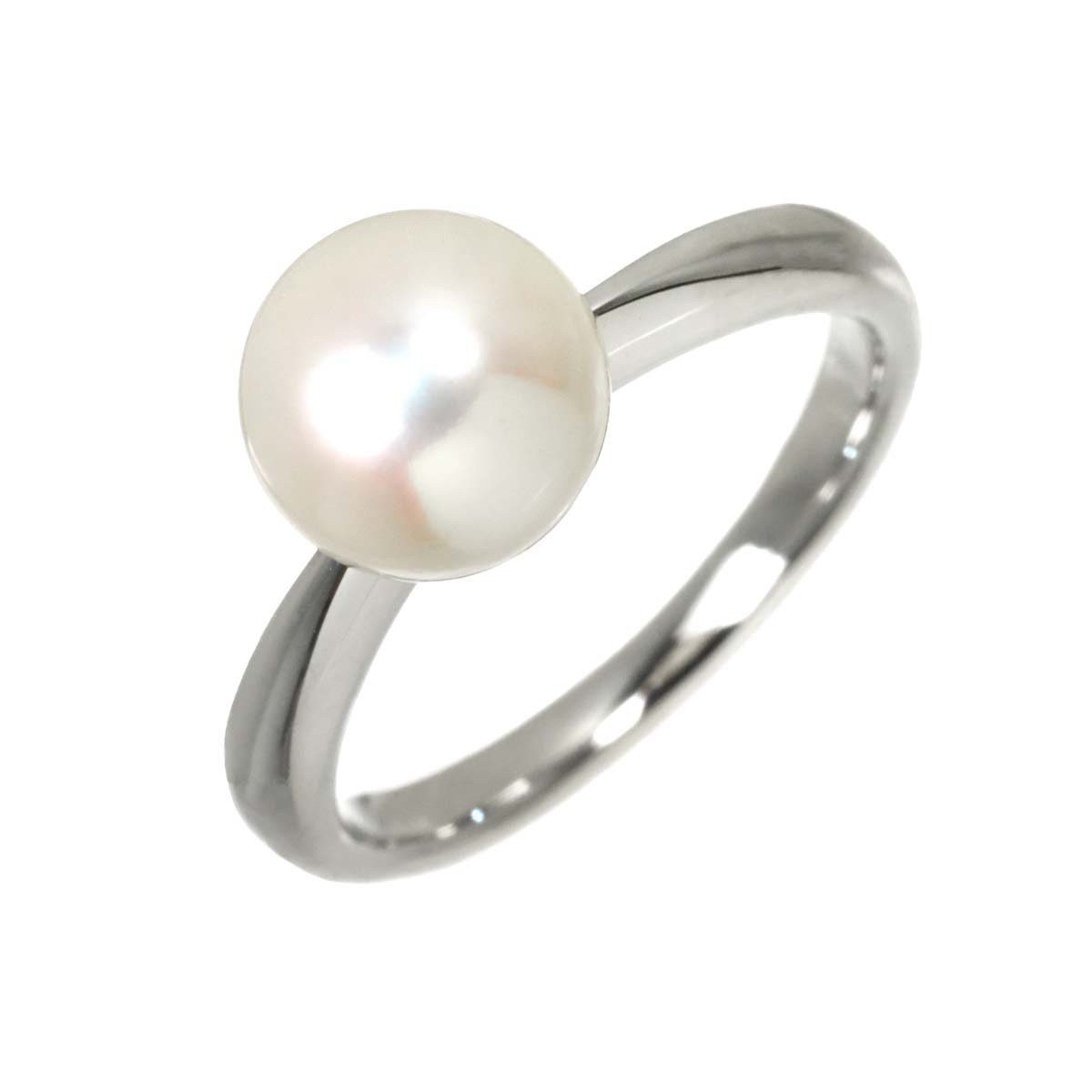 Akoya Pearl 8.4mm Ring 18K WG 750 5.5-5.75(US)
