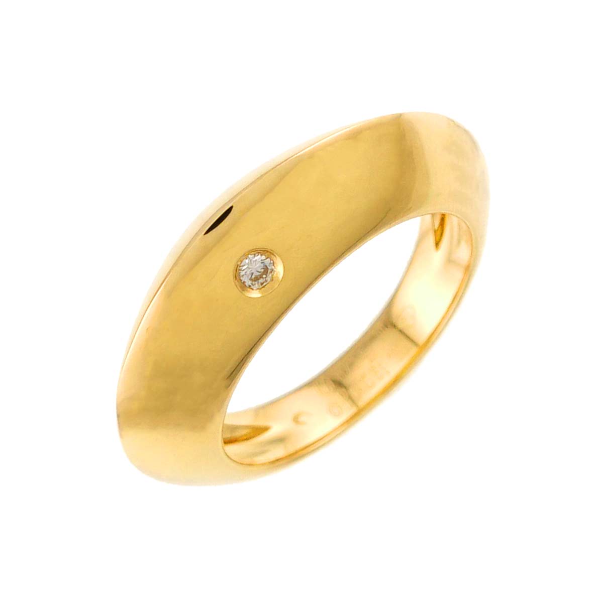 Diamond Ring 18K Yellow Gold 750 size50 5.25(US)