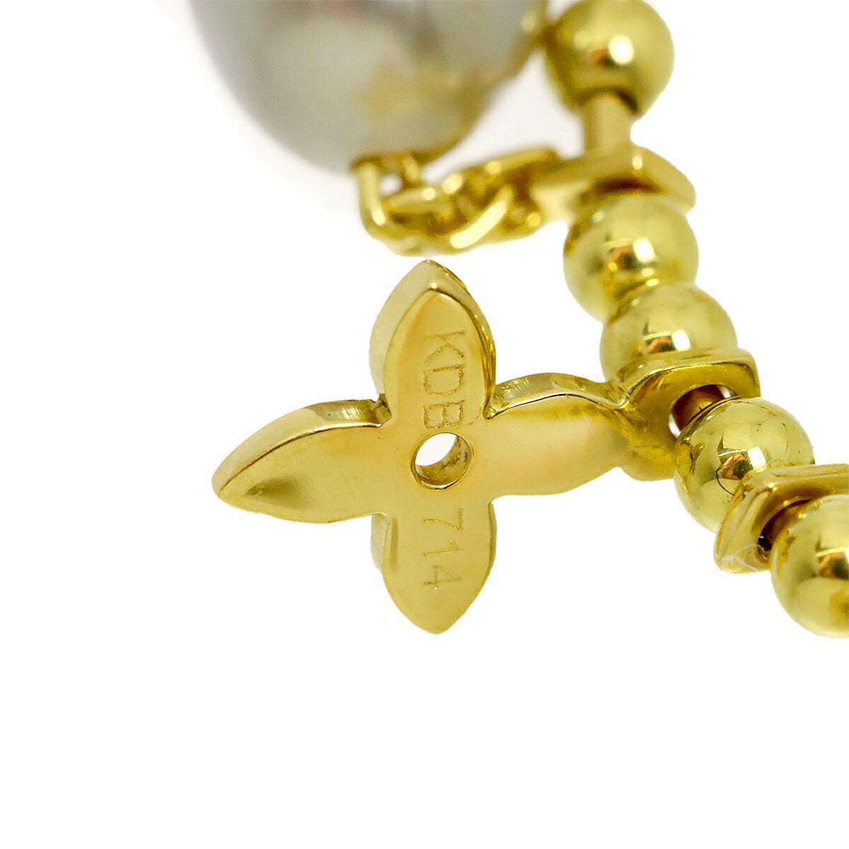 Hoop Freshwater pearl Earrings Pierced 18K YG 750