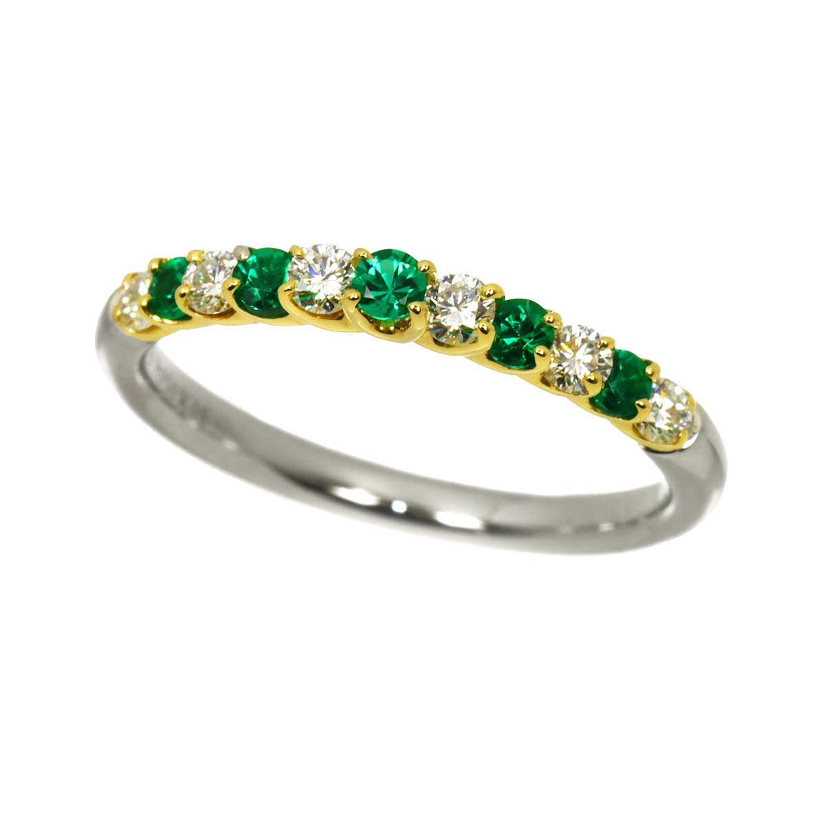 Tsavorite Diamond Ring 18K YG 750 Size6.25-6.5(US)