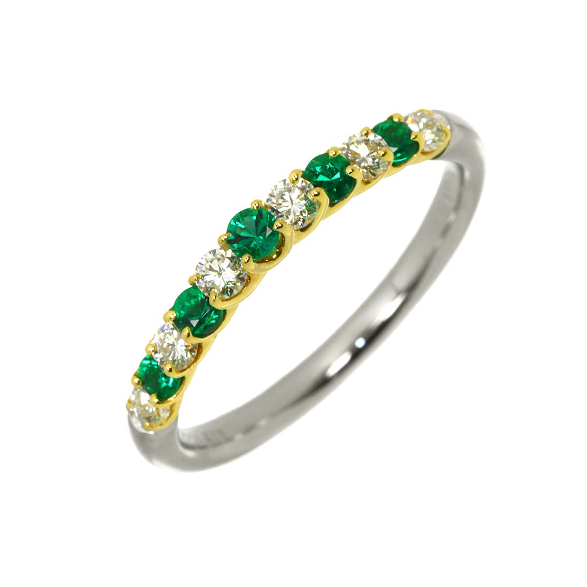 Tsavorite Diamond Ring 18K YG 750 Size6.25-6.5(US)
