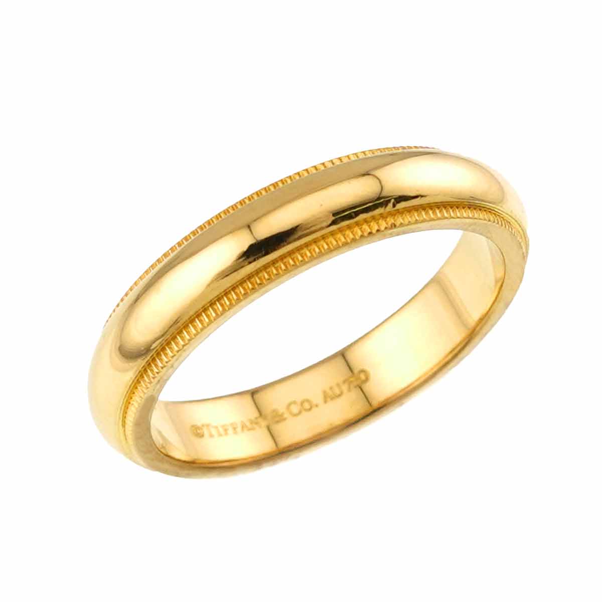 Milgrain Band Ring 18K YG 750 Size6.5-6.75(US)
