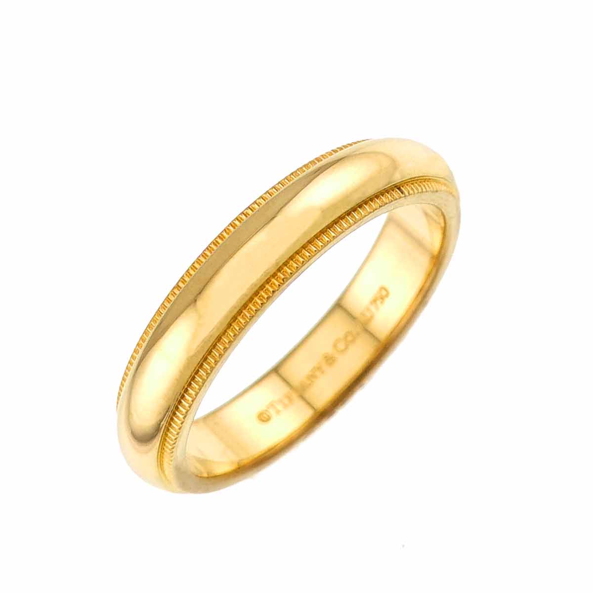 Milgrain Band Ring 18K YG 750 Size6.5-6.75(US)