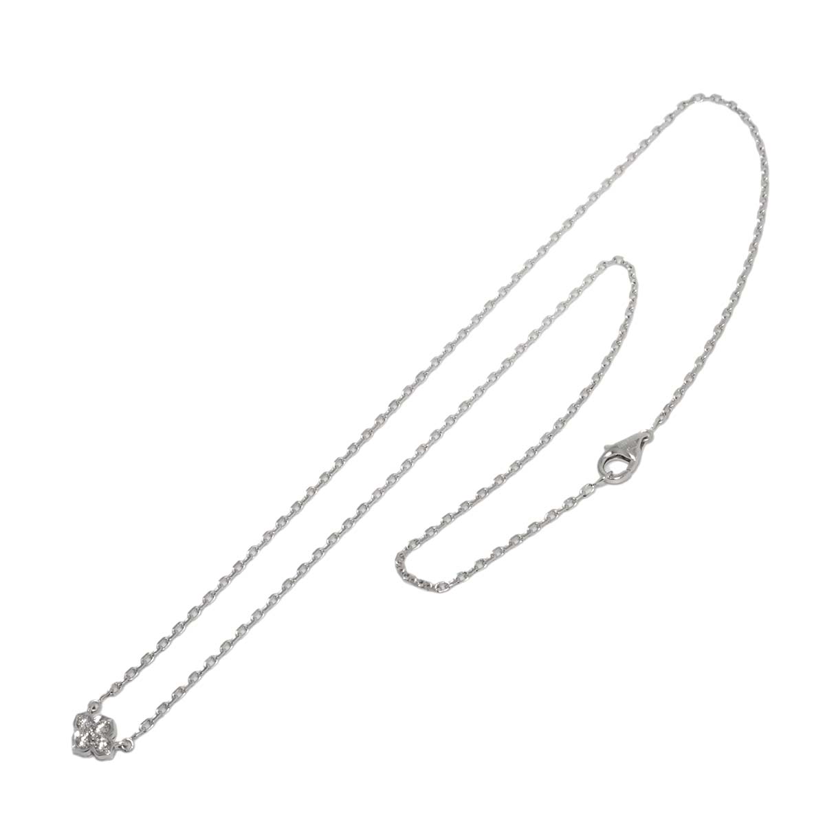 Diamond Necklace 18K White Gold 750